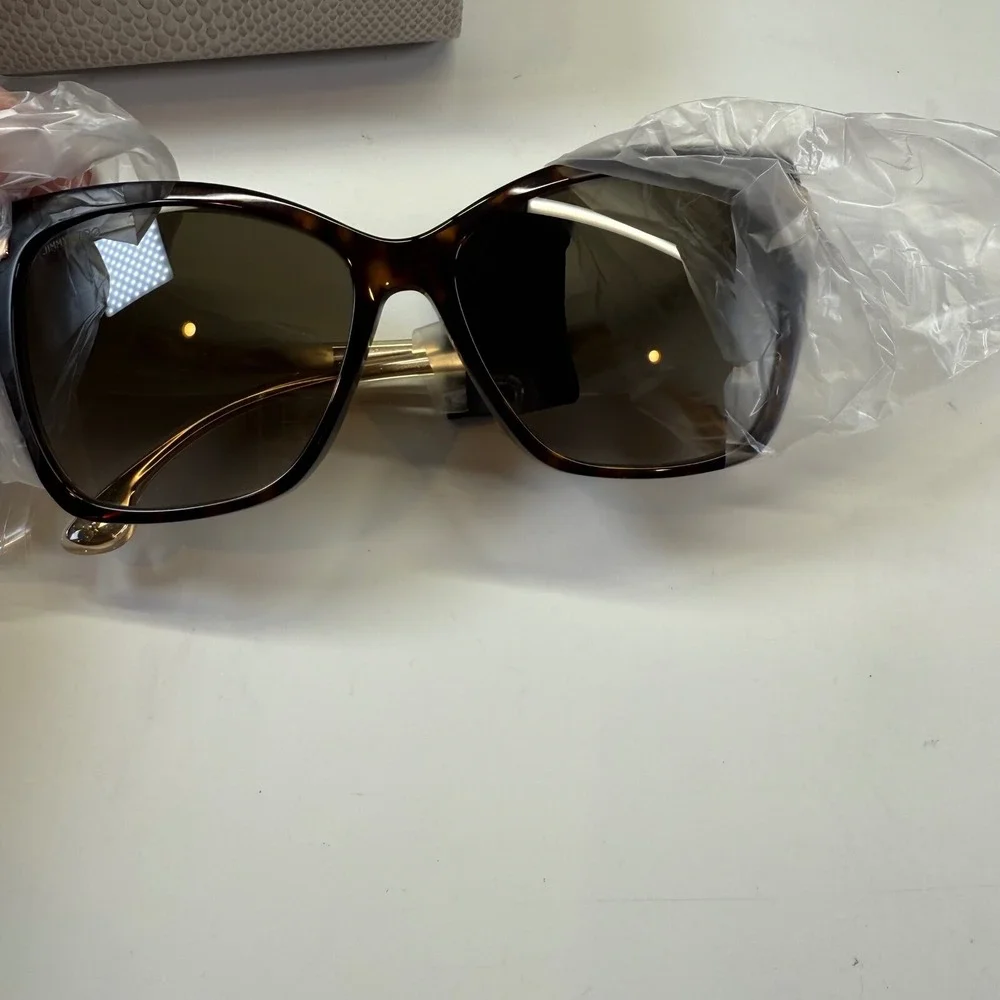 JIMMY CHOO Women's‎ SELBYGS 57mm Sunglasses Tortoise NEW